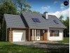 Проект Z101 D GL Мансардный домик с гаражом и тремя спальнями  Проекты домов и гаражей