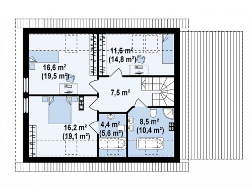 Проект уютного функционального дома с застекленной террасой - Z118