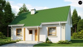 Простой в реализации дом с двускатной крышей, с возможностью обустройства мансарды - Z12