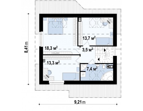 Проект небольшого практичного дома, выгодного в строительстве и эксплуатации - Z146
