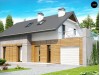 Проект удобного дома с террасой над гаражом, с современными элементами архитектуры - Z149