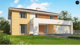 Проект Z156 A Проект комфортабельного двухэтажного коттеджа современного дизайна  Проекты домов и гаражей