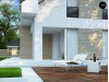Проект Z160 A GP Проект мансардного дома в европейском стиле с балконом.  Проекты домов и гаражей