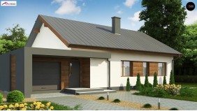 Проект Z182 GL P HB Дом, выполненный в традиционном стиле с одноуровневой планировкой.  Проекты домов и гаражей