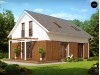 Проект дома в традиционном стиле с двускатной крышей - Z213