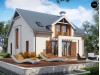 Проект дома традиционной формы с элегантными современными элементами в архитектуре - Z246