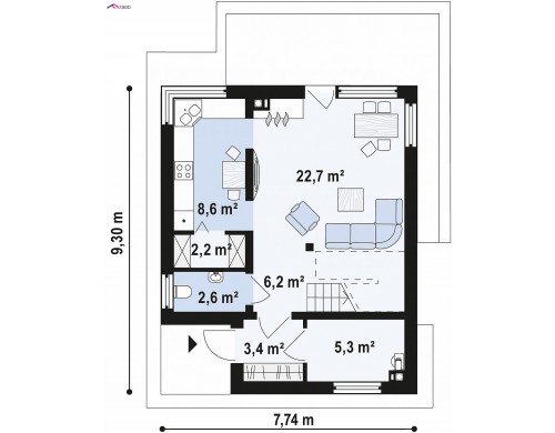 Проект Z276 Современный двухэтажный дом с практичной планировкой  Проекты домов и гаражей
