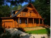 Проект деревянного дома с мансардой, с крытой террасой и внешним камином -Z30