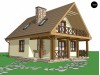 Проект Z30 L bl Проект компактного дома с мансардой с двускатной крышей  Проекты домов и гаражей