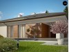 Проект Z321 Стильный одноэтажный дом с комфортной крытой террасой  Проекты домов и гаражей