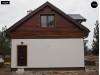 Проект дома с гаражом, с красивым мансардным окном и боковой террасой - Z33