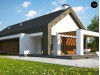 Проект Z330 Современный дом с двускатной крышей на узком участке  Проекты домов и гаражей