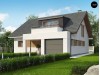 Проект Z331 Комфортный мансардный коттедж с современным дизайном экстерьера  Проекты домов и гаражей