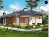 Проект Z335 Стильный дом с мезонином и гаражом для одной машины  Проекты домов и гаражей