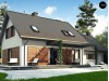 Проект Z345 Аккуратный мансардный дом с гаражом для двух автомобилей  Проекты домов и гаражей