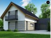 Проект Z370 Проект мансардного коттеджа с функциональной планировкой помещений и гаражом для одной машины.  Проекты домов и гаражей