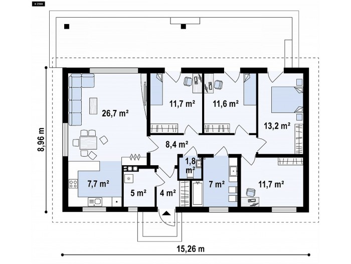 Проекты одноэтажных домов 6 на 10 планировка, фото, цены