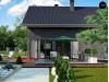 Проект Z394 Комфортный проект мансардного дома с панорамным остеклением в гостинной  Проекты домов и гаражей