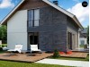 Проект Z394 Комфортный проект мансардного дома с панорамным остеклением в гостинной  Проекты домов и гаражей