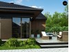 Проект Z406 Одноэтажный дом с большой площадью остекления в гостиной  Проекты домов и гаражей