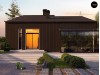 Проект Z450 Ппроект современного двухэтажного дома с оригинальным экстерьером и гаражом на один автомобиль.  Проекты домов и гаражей