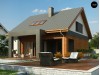 Проект Z62 A minus Традиционный дом с мансардой и терассой в современном стиле.  Проекты домов и гаражей