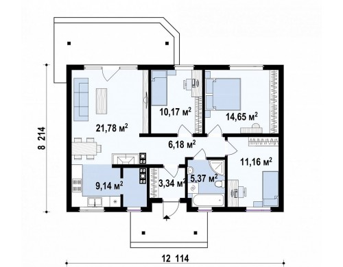 Проект Z7 dk Функциональный и практичный проект дома Z7 в каркасном исполнении  Проекты домов и гаражей