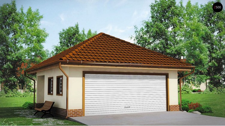 Проект Zg15 Современный проект просторного гаража для двух авто  Проекты домов и гаражей