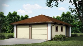 Проект Zg19 Проект гаража для двух автомобилей для дома в классическом стиле  Проекты домов и гаражей