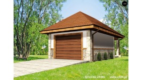 Проект Zg7 Аккуратный гараж в традиционном стиле на 1 машину  Проекты домов и гаражей