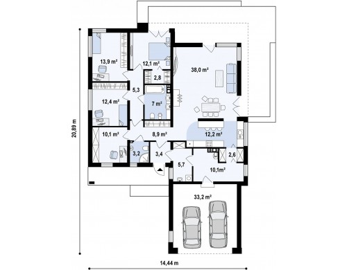 Комфортный, стильный, современный дом для большой семьи - ZX103
