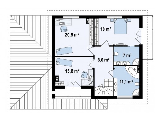 Проект Zx12 k Проект комфортного двухэтажного дома с гаражом. Фасады в кирпичной облицовке.  Проекты домов и гаражей