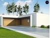 Проект Zx135 Современный плоскокровельный дом с компактной и удобной планировкой  Проекты домов и гаражей