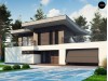 Проект Zx139 Современный стильный двухэтажный дом, с гаражом для двух машин  Проекты домов и гаражей