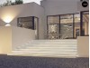 Проект Zx140 Современный проект с уникальным дизайном, оштукатуренным фасадом и гаражом  Проекты домов и гаражей