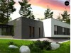 Проект Zx141 Проект современного одноэтажного дома с плоской кровлей.  Проекты домов и гаражей
