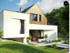 Проект Zx145 Проект современного коттеджа с цоколем и мансардой  Проекты домов и гаражей