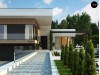 Проект Zx151 Проект современного двухэтажного дома с большой площадью. остекления.  Проекты домов и гаражей