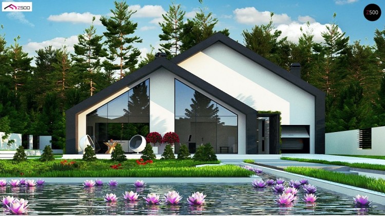 Проект Zx250 Современный мансардный дом со вторым светом  Проекты домов и гаражей