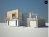 Проект оригинального дома в современном стиле с обширной террасой над гаражом - ZX3