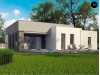 Проект Zx56 bG Проект современного дома с плоской кровлей и просторной открытой дневной зоной.  Проекты домов и гаражей