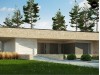 Проект Zx71 Одноэтажный коттедж с гаражом на одну машину и уютной террасой  Проекты домов и гаражей
