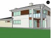 Проект Zx8 GP2 Двухэтажный дом с низкой кровлей с двухместным гаражом  Проекты домов и гаражей