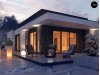 Проект Zx96 Проект современного одноэтажного дома с интересной планировкой и гаражом для одной машины.  Проекты домов и гаражей