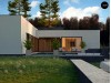 Проект Zx99 Одноэтажный дом в современном стиле с гаражом на 3 машины, с плоской кровлей  Проекты домов и гаражей