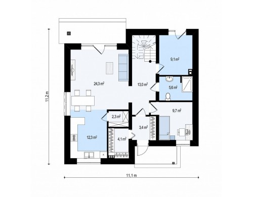 Проект Zz1 a Двухэтажный дом с современным дизайном экстерьера и удобным интерьером  Проекты домов и гаражей