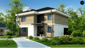 Проект Zz1 a Двухэтажный дом с современным дизайном экстерьера и удобным интерьером  Проекты домов и гаражей