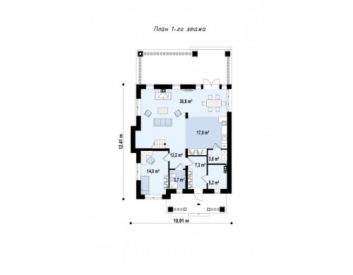 Проект Zz2 L BG Проект двухэтажного дома в классическом стиле с дополнительной спальней на первом этаже.  Проекты домов и гаражей