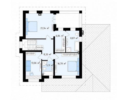 Проект Zz2 S Проект двухэтажного дома, адаптированный для строительства в сейсмоопасных районах  Проекты домов и гаражей