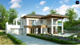 Проект Zz201 Проект стильного и просторного дома с элементами классической архитектуры.  Проекты домов и гаражей